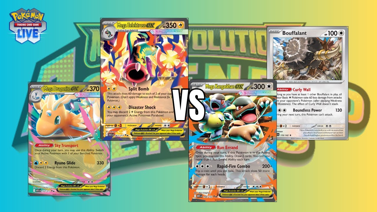 Mega Dragonite ex VS. Mega Kangaskhan ex - Jan 2026 Ranked (PTCGL: Mega Evolution - Ascended Heroes)