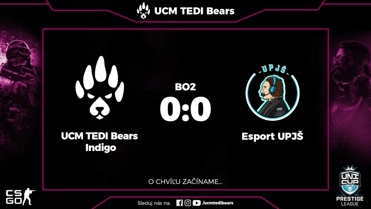 UCM TEDI Bears Indigo vs Esport UPJ&Scaron; | BO2 | UniCup Prestige 🐻 | Koment: Kappaucin & Svyniar