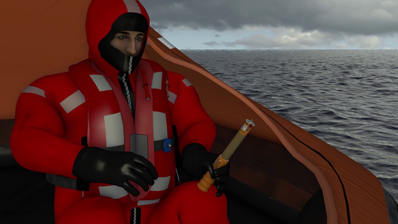 Comet Marine Training Animation -  Red Hand Flare