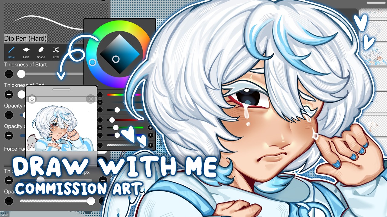 Draw w/ me 🌀 Commission art | IbisPaint | iPad ASMR
