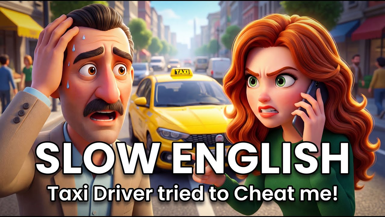 Taxi Driver tried to Cheat me! 😱 How to Argue in English | Easy English Listening A2 Story
