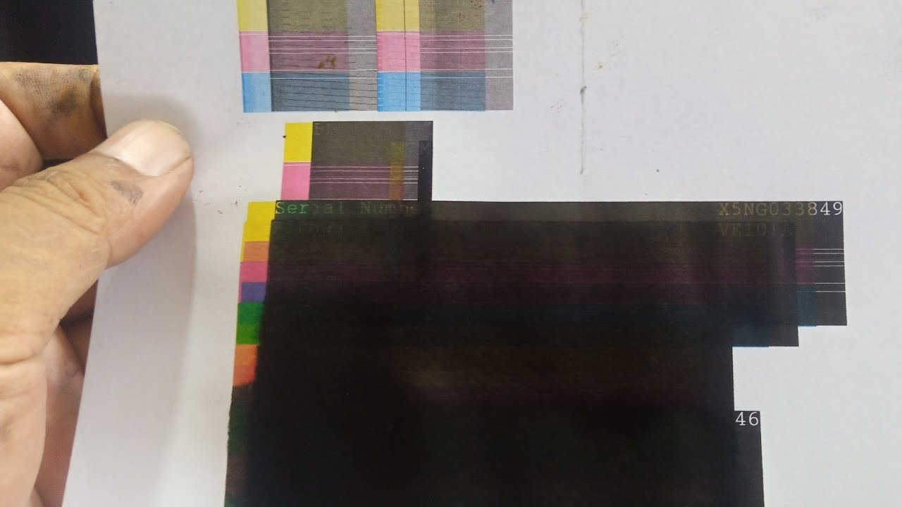 Hasil Cetak Printer Epson Ngeblok Warna Warni Bergaris