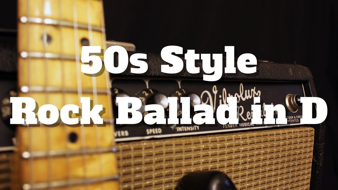 50s Style Rock Ballad in D (Backing track)