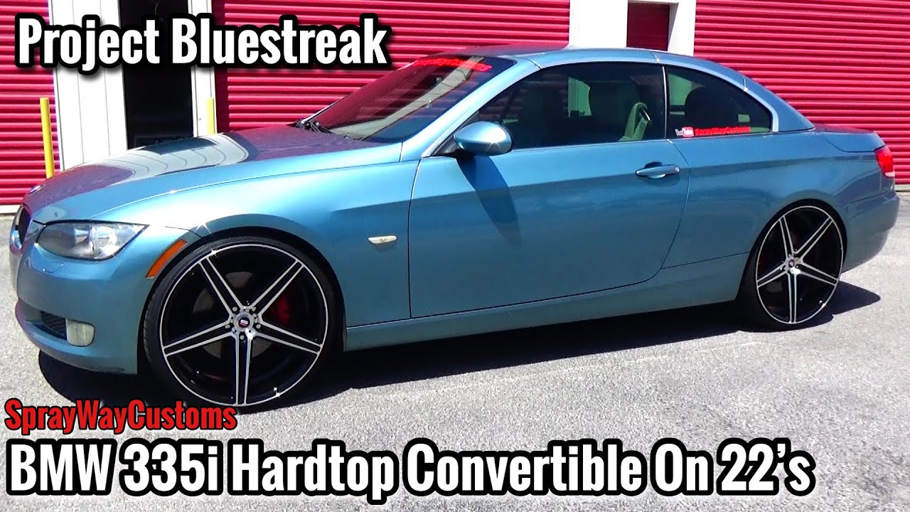 BMW 3 Series 335i On 22's E93 Twin Turbo Hard Top Convertible Cabrio SPRAYWAYCUSTOMS PROJECT BUILD
