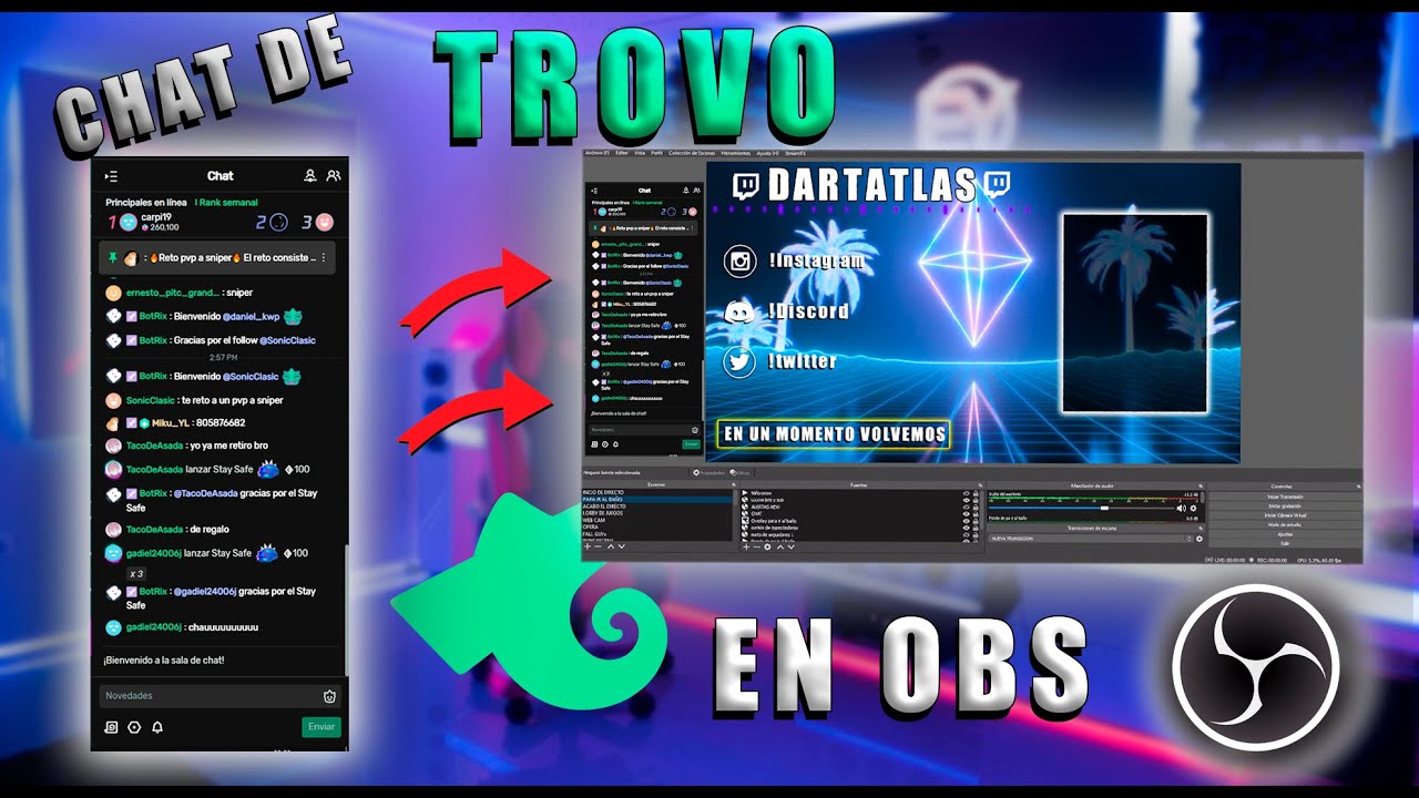 ✅COMO PONER EL CHAT DE TROVO EN OBS STUDIO🟢FACIL Y RAPIDO🟢