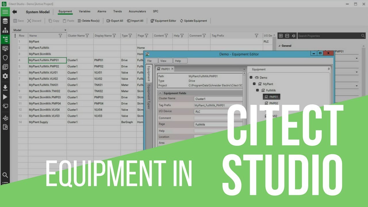 Citect Equipment in Citect Studio - SCADA Software Videos