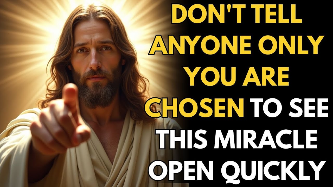 Don't tell anyone only you are chosen to see this miracle open quickly