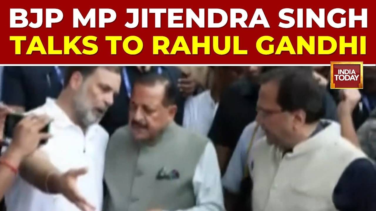 Senior BJP MP Jitendra Singh Speaks To Rahul Gandhi Amid Flash Protest By Congress At PM Residence