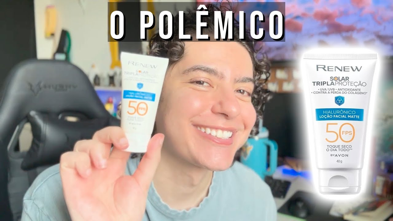 RESENHA AVON PROTETOR SOLAR RENEW TRIPLA PROTE&Ccedil;&Atilde;O FPS 50 - O POL&Ecirc;MICO HIALUR&Ocirc;NICO FACIAL MATTE