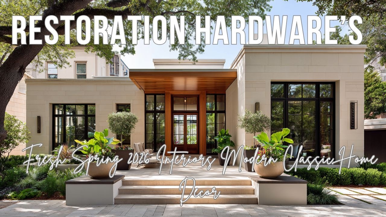 Fresh Spring 2026 Interiors Modern Classic Home Decor with Restoration Hardware’s Elegant Neutrals