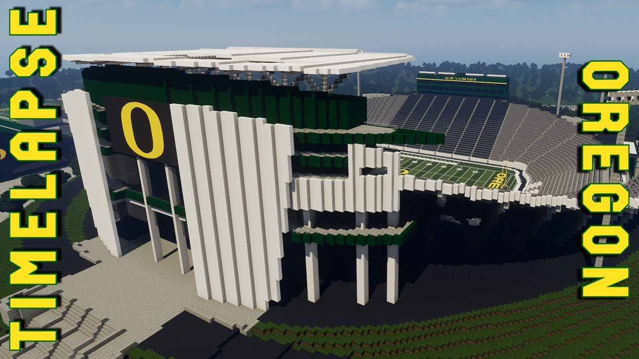 Autzen Stadium TIMELAPSE | Oregon Ducks Football | Minecraft MEGABUILD | 42 Pineapples | DOWNLOAD