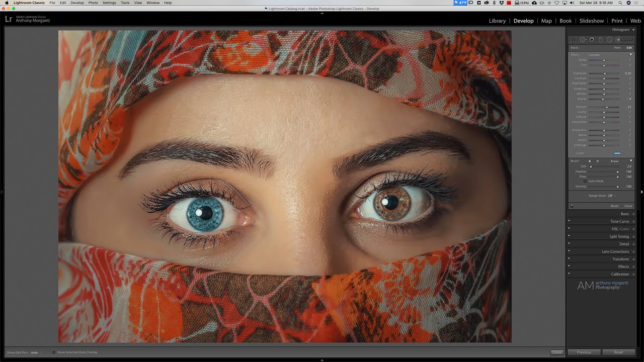 Change The COLOR of a Person's EYES in Lightroom