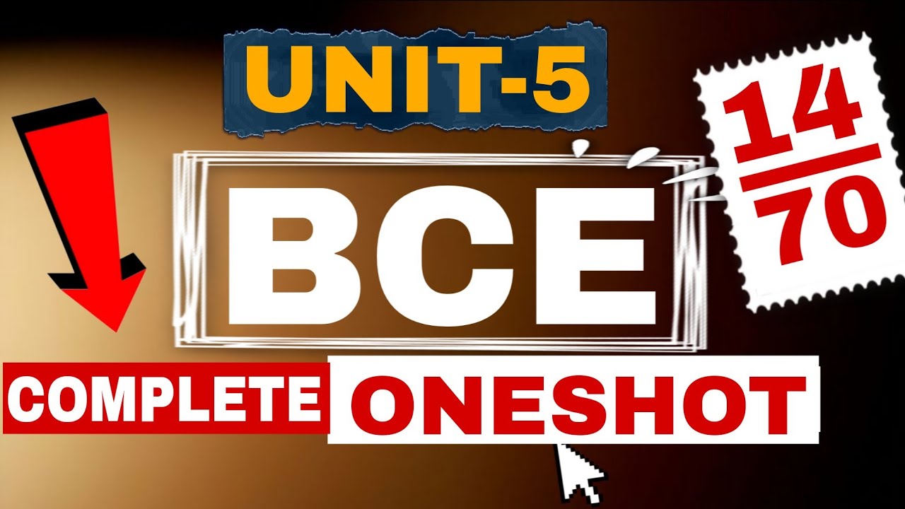 📘 UNIT-5 DBMS | Basic Computer Engineering | Complete One Shot🔥 Score 14/70 in Just One Video! 🔥
