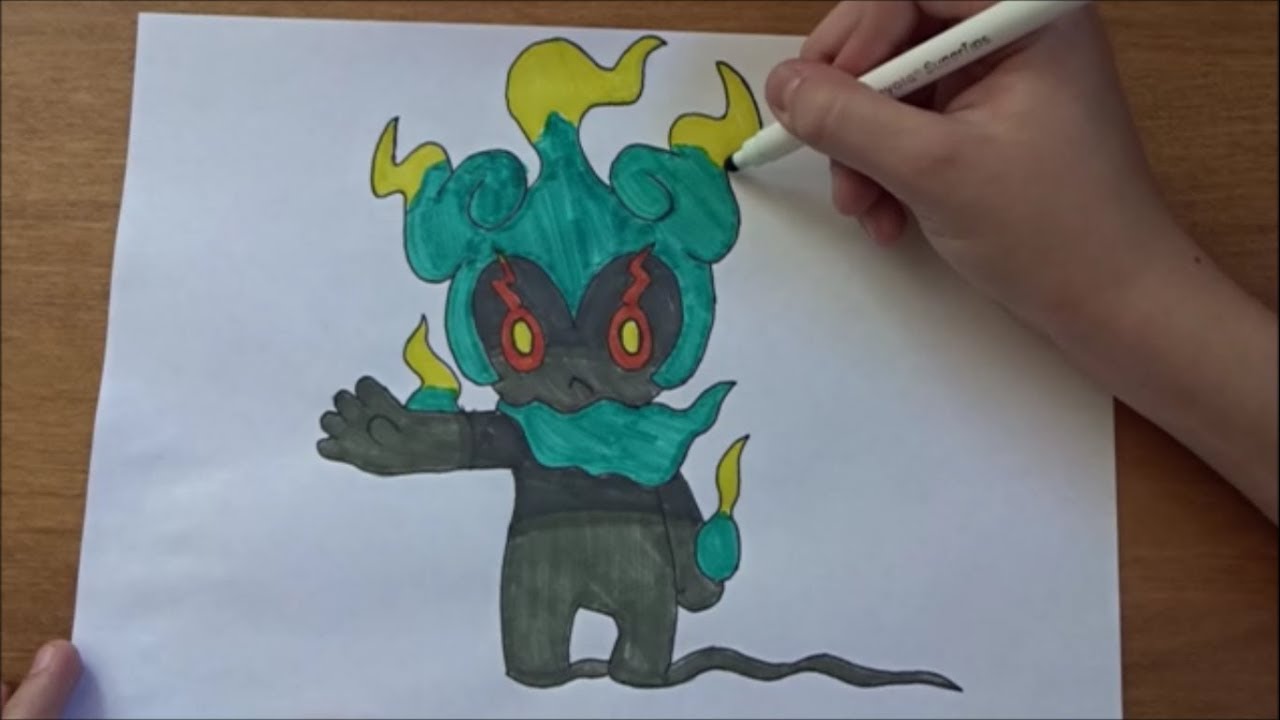 How to draw Marshadow (Zenith) with speed coloring