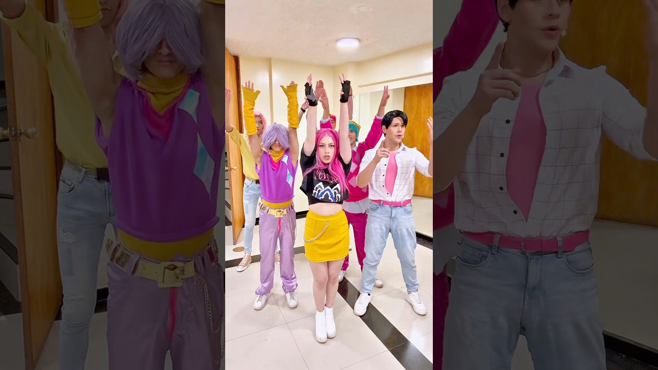 Saja Boys y Mira 😅 #kpopdemonhunters #sajaboys #huntrix #sodapop #kpop #cosplay #dance