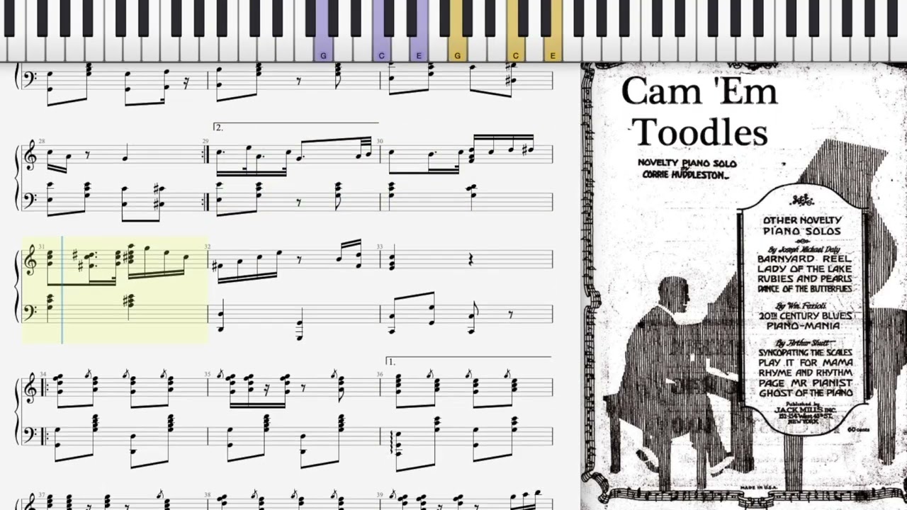 Call 'Em Toodles by Corrie Huddleston (1921, Novelty piano)