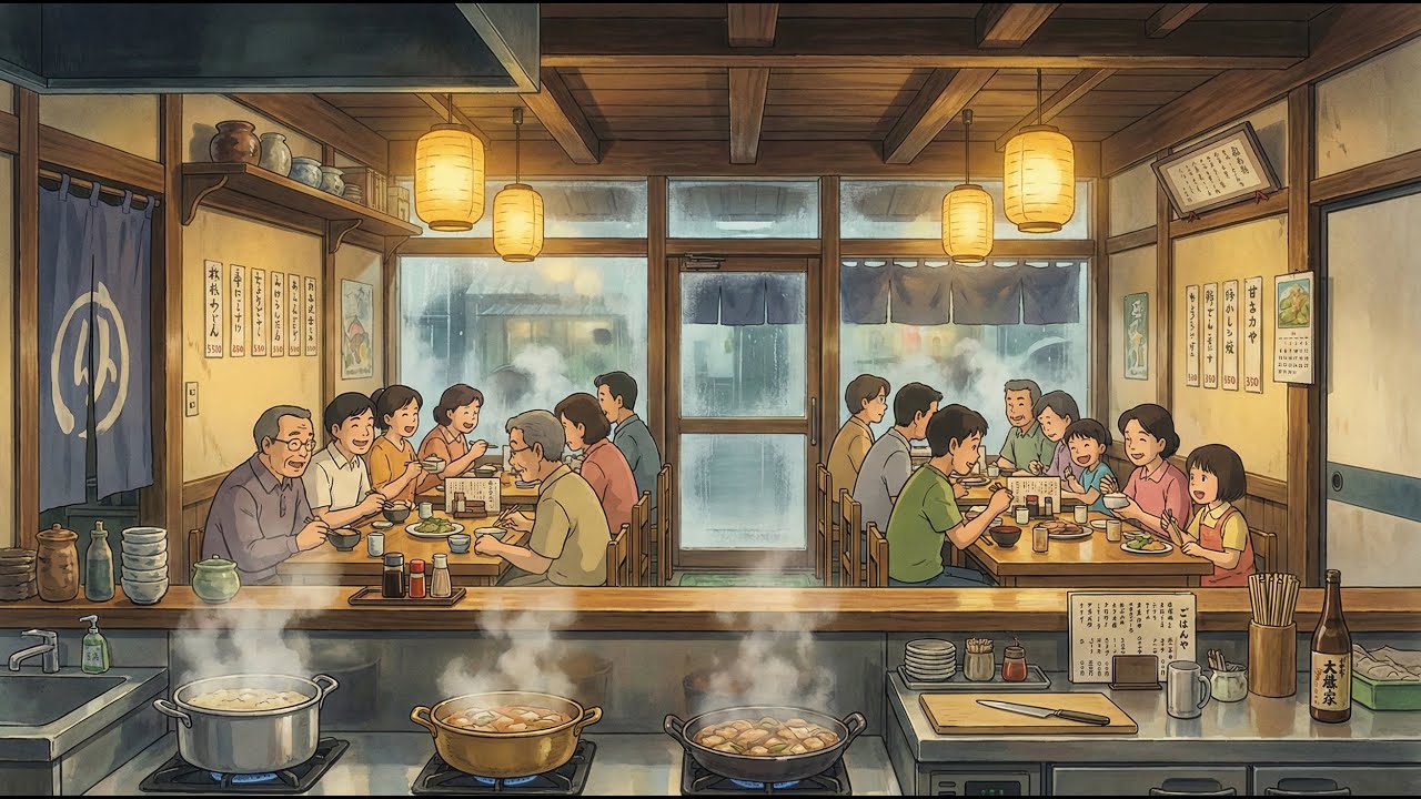 🌧️ A Rainy Day at the Seaside Restaurant | Cozy Ghibli Cooking & Relaxing Rain Sounds 🍲