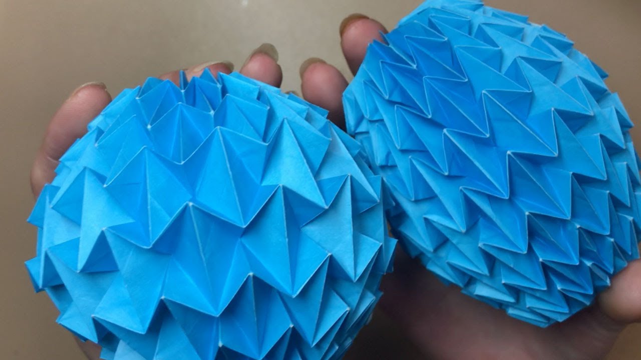 【Action origami】とっても分かりやすいセロテープを使った折り紙マジックボールの作り方（音声解説付き）