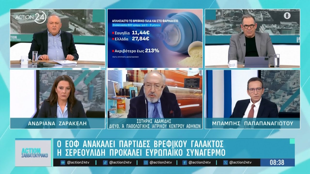 Ο ΕΟΦ ανακαλεί παρτίδες βρεφικού γάλακτος - Η σερεουλίδη προκαλεί Ευρωπαϊκό συναγερμό | ACTION 24