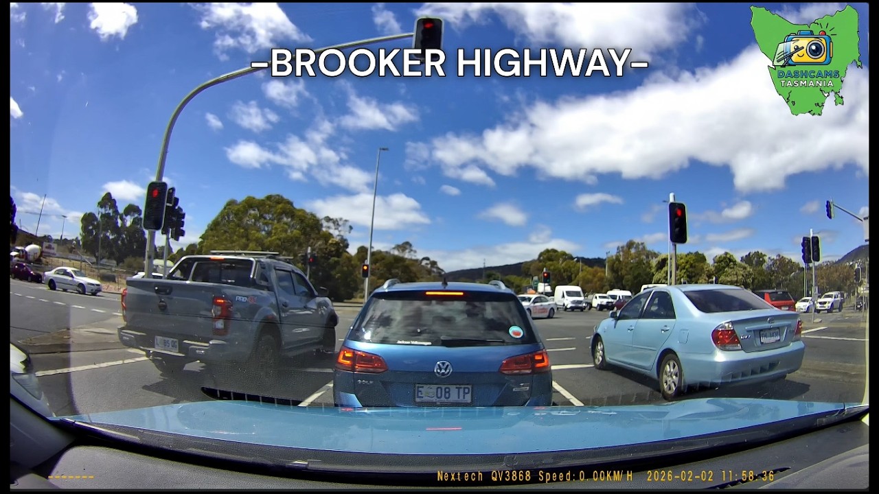 Brooker Highway: Grey Ute: repeated road rule breaches over continuous lane lines.