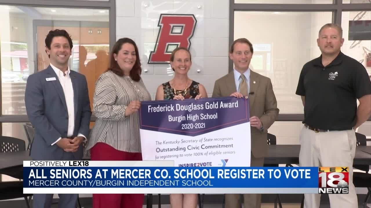 Kentucky SOS celebrates Mercer County school for getting all seniors registered to vote