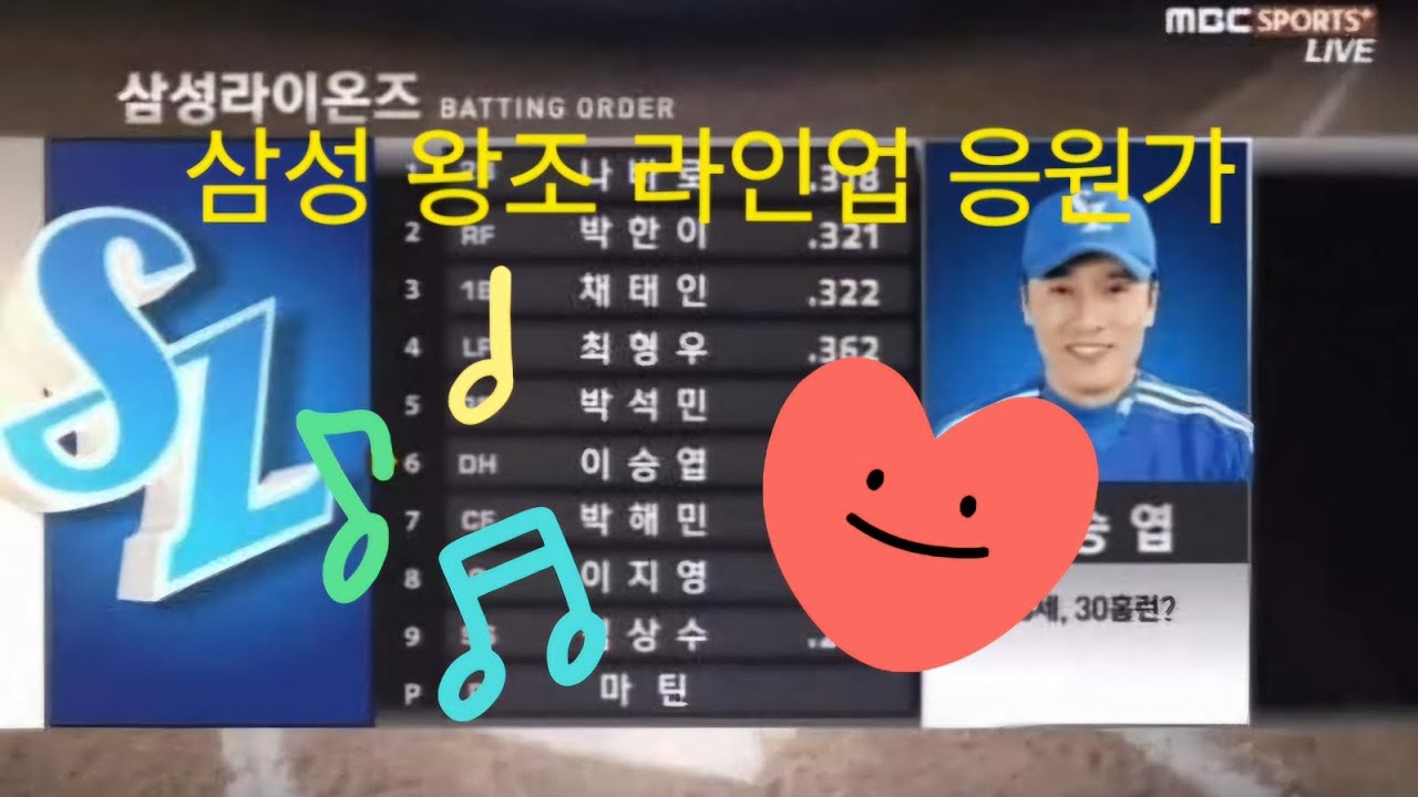 삼성 왕조 라인업 응원가