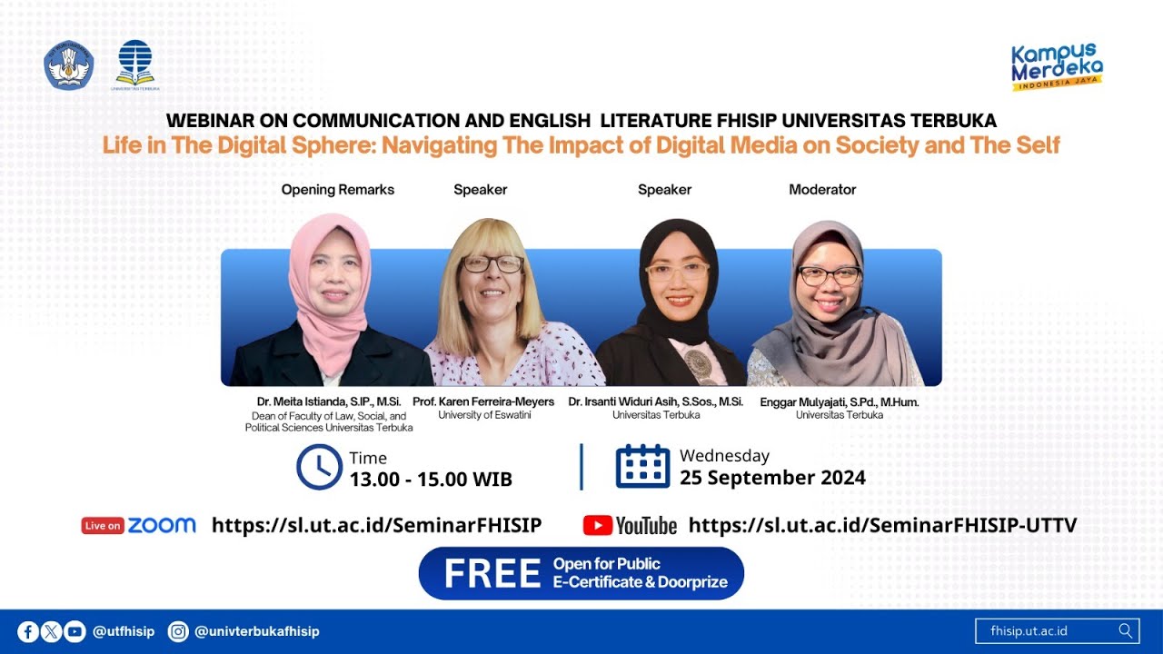 Webinar on Communication and English Literature - FHISIP Universitas Terbuka