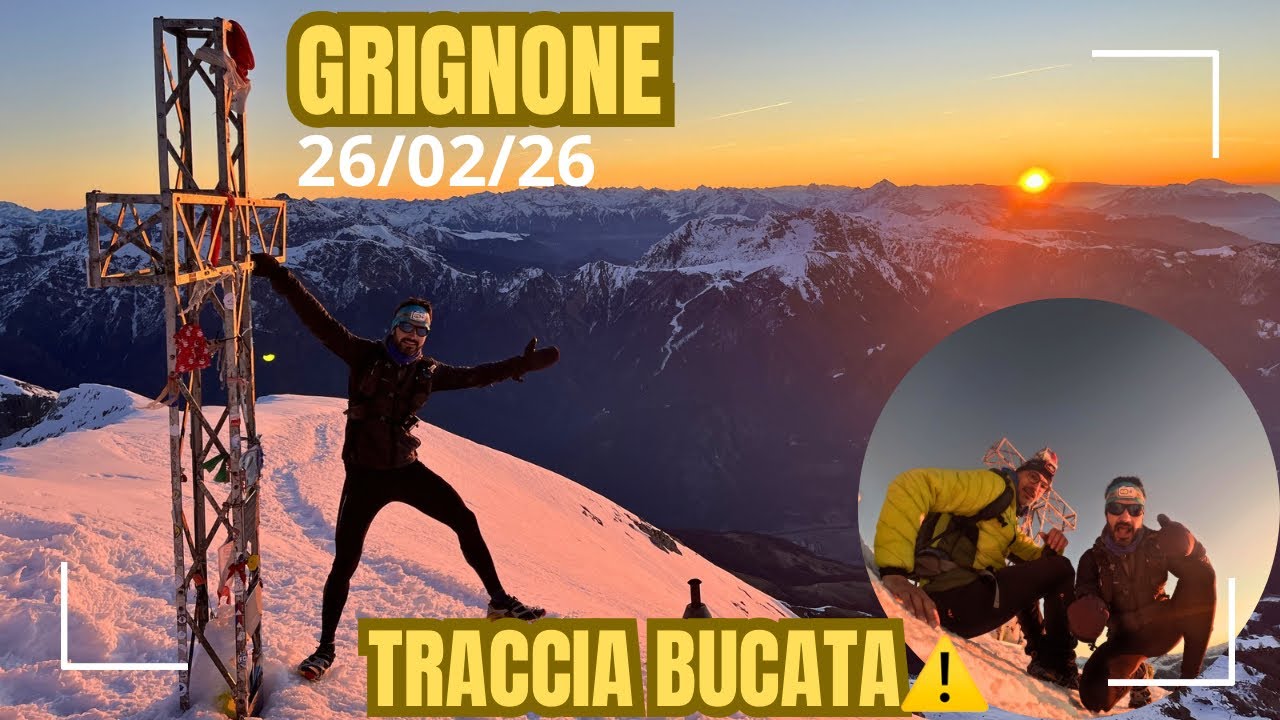 26/2/26 Grignone Invernale ❄️ Neve che Inganna | Crosta Portante ma Traccia Bucata [leggere descriz]