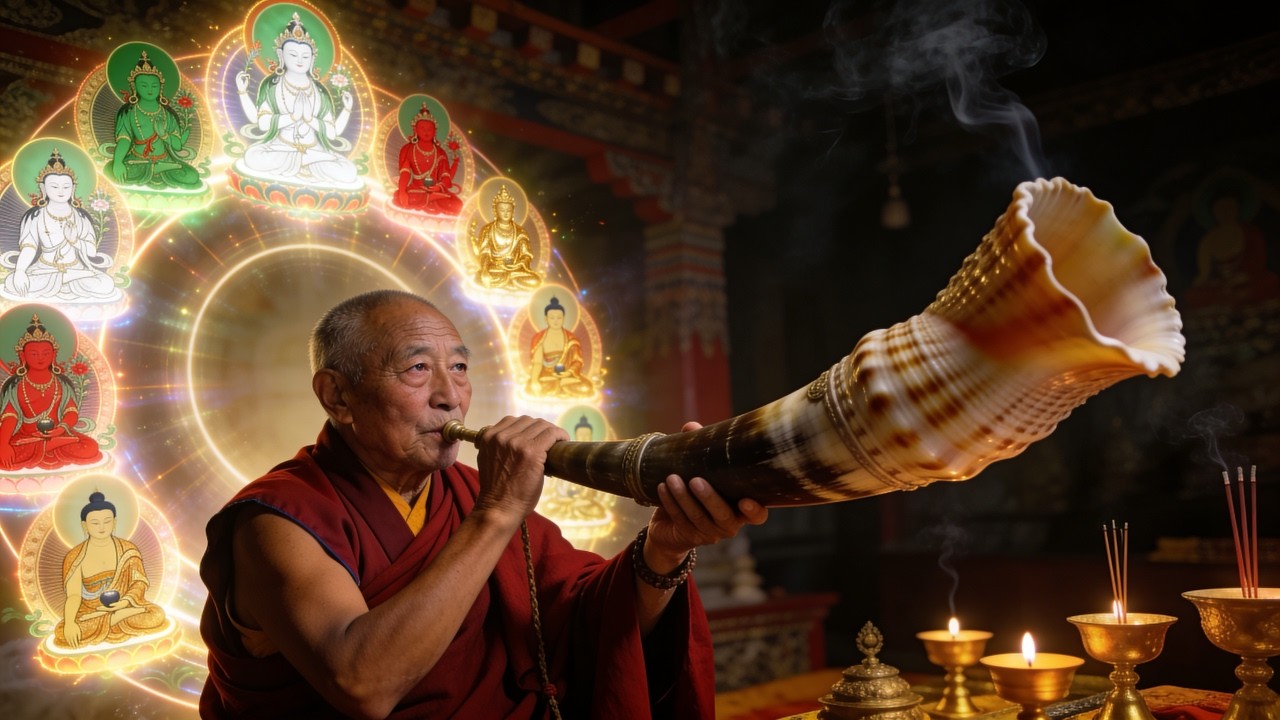 Ganden Monastery Mantra — Om Mani Padme Hum 108 Times | Tibetan Monks Chant 432Hz