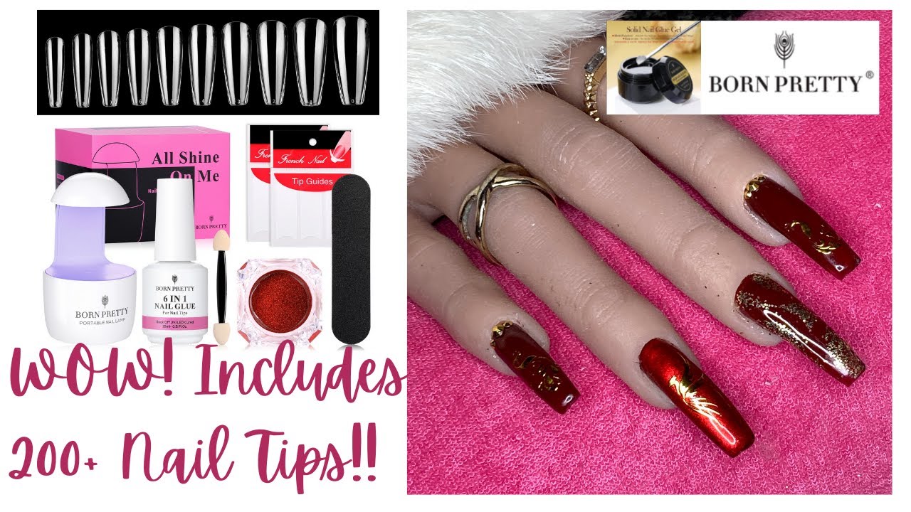 BORN PRETTY Nail Tips & 6 in 1 Glue Set Review | Easy Nails At Home