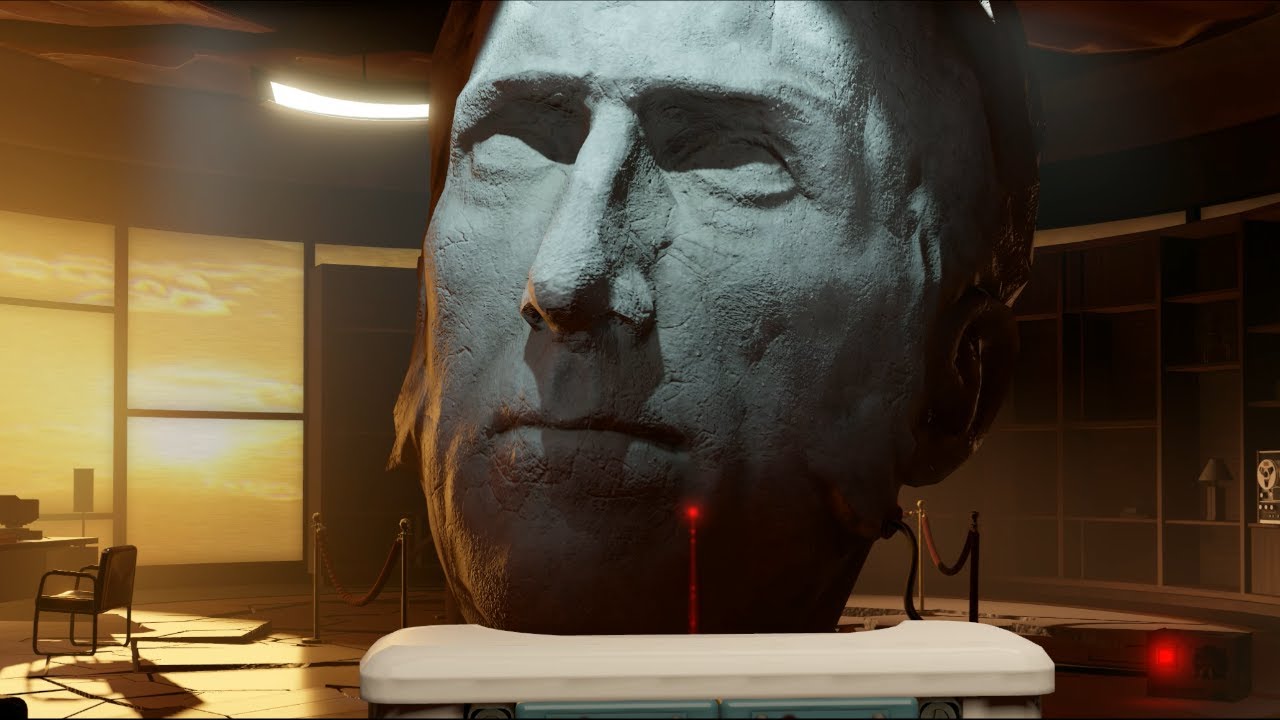 Cave Johnson Appearance in Aperture Desk Job