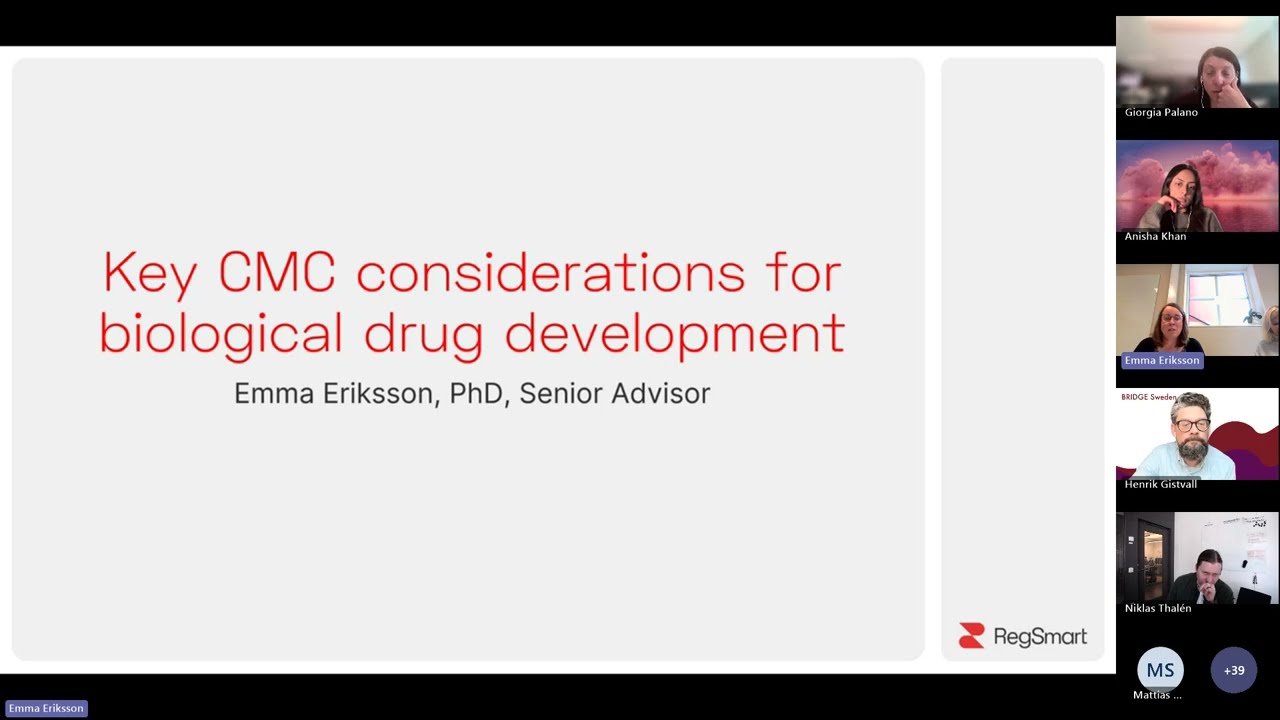 BRIDGE Sweden Webinar: Regulatory in Biologics with RegSmart