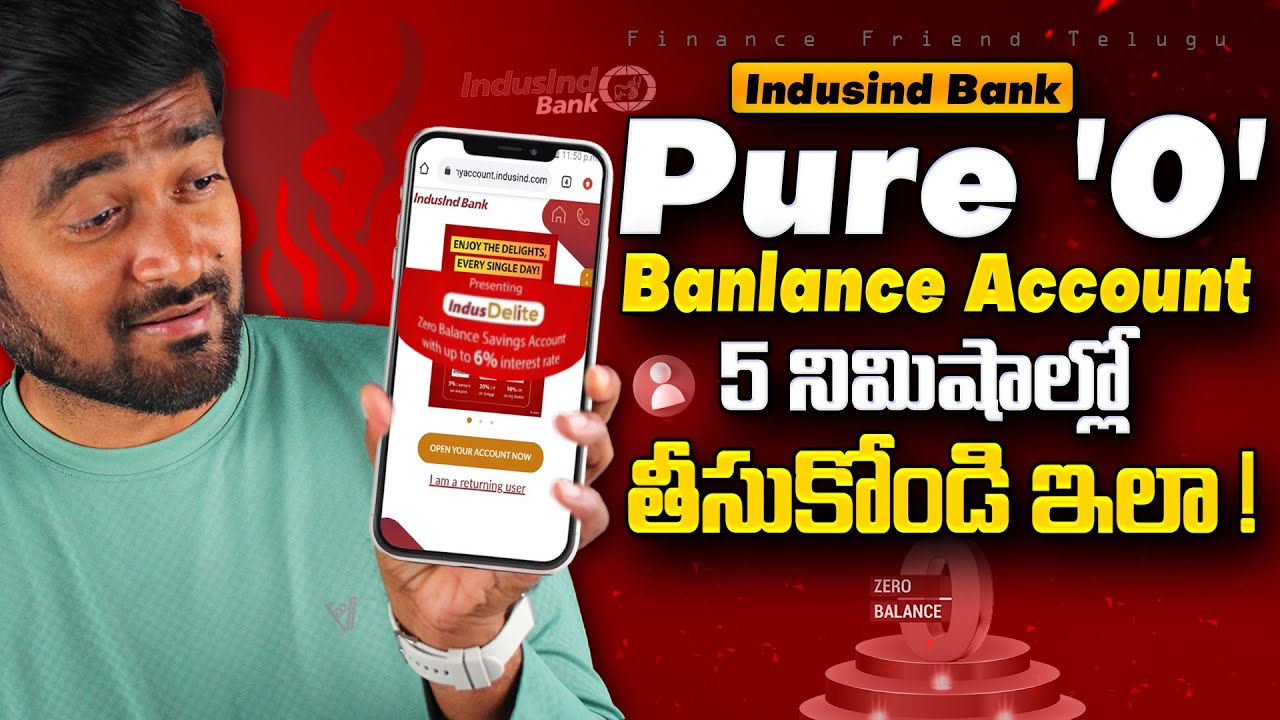 Zero Balance Bank Account 2025 | IndusInd Account Opening Telugu | Best Savings Account