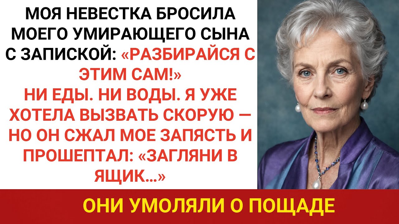Моя невестка бросила умирающего сына дома с запиской: «Разбирайся сам!»
