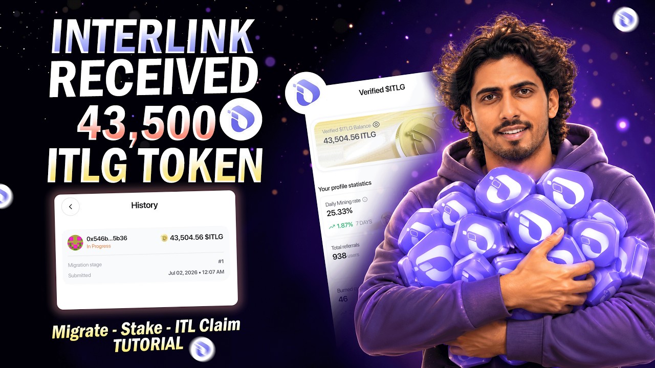Interlink Network | I Received 43,500 ITLG Tokens | Migration, Staking & ITL Claim Tutorial