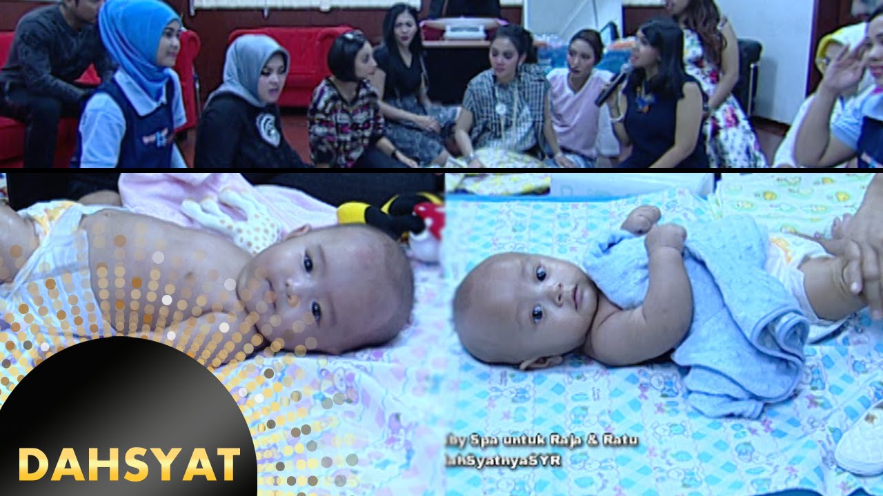 Syahrini baby spa si kembar Raja & Ratu keponakannya [Dahsyat] [18 Nov 2015]