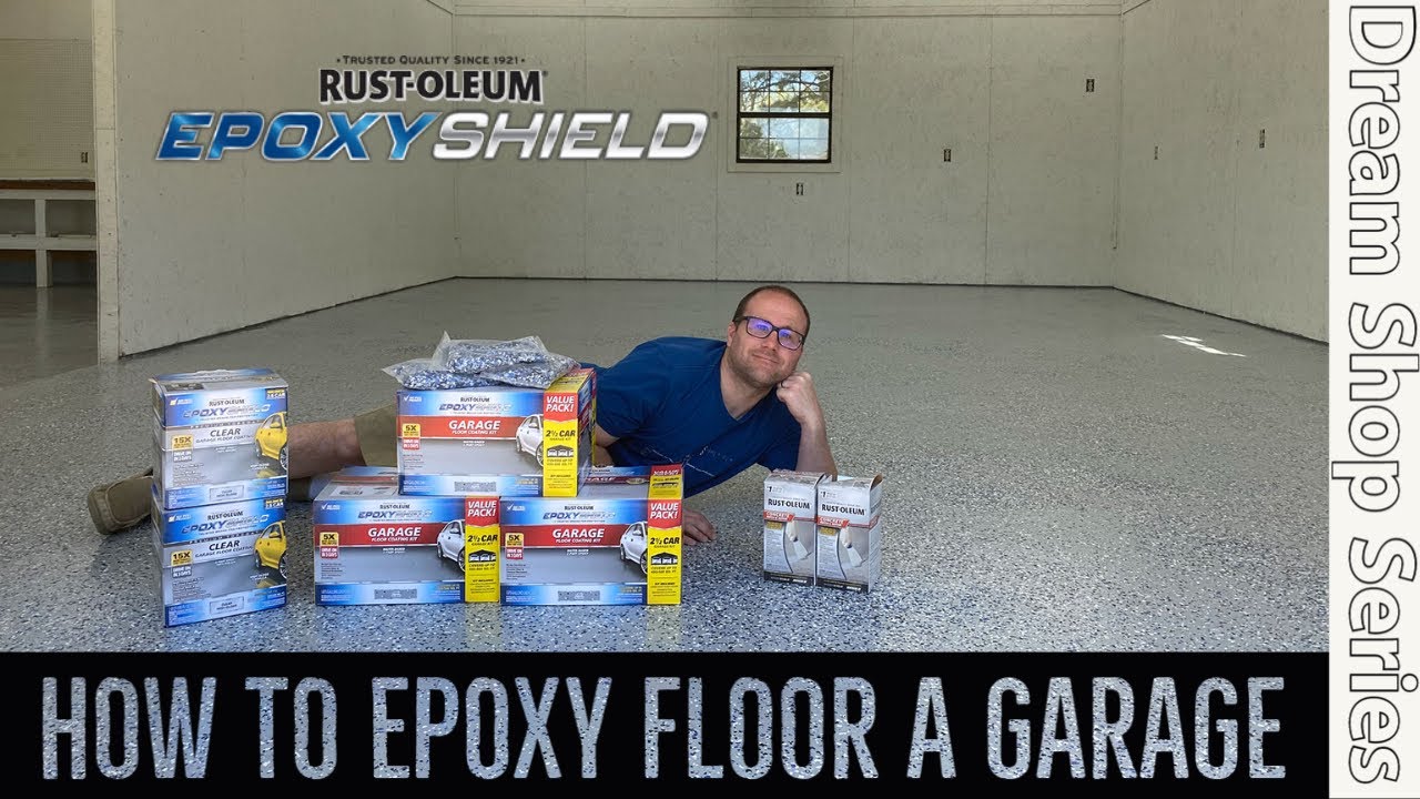 How To Lay RUSTOLEUM Epoxy Flooring In A Garage // Dream Shop Series - Episode 6