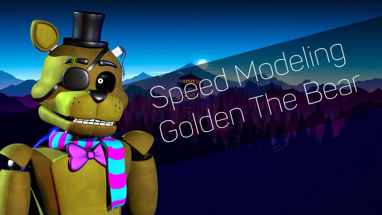 [C4D/FNaF/OC/SpeedModeling] Golden The Bear