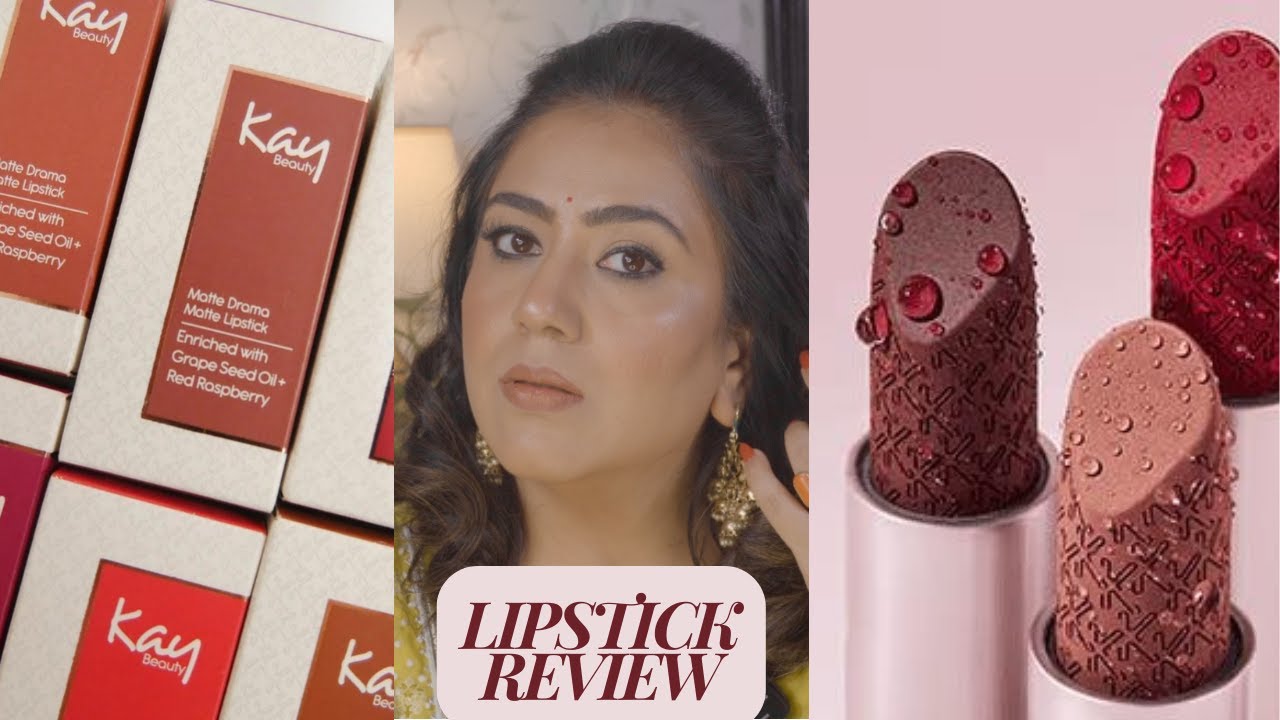 NEW LAUNCH Kay Beauty Hydra cream lipstick || swatches & Review UNSPONSORED #kaybeauty