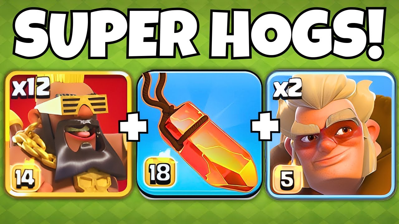 BUFFED Life Gem & Druids with Super Hog Riders in Legend League!
