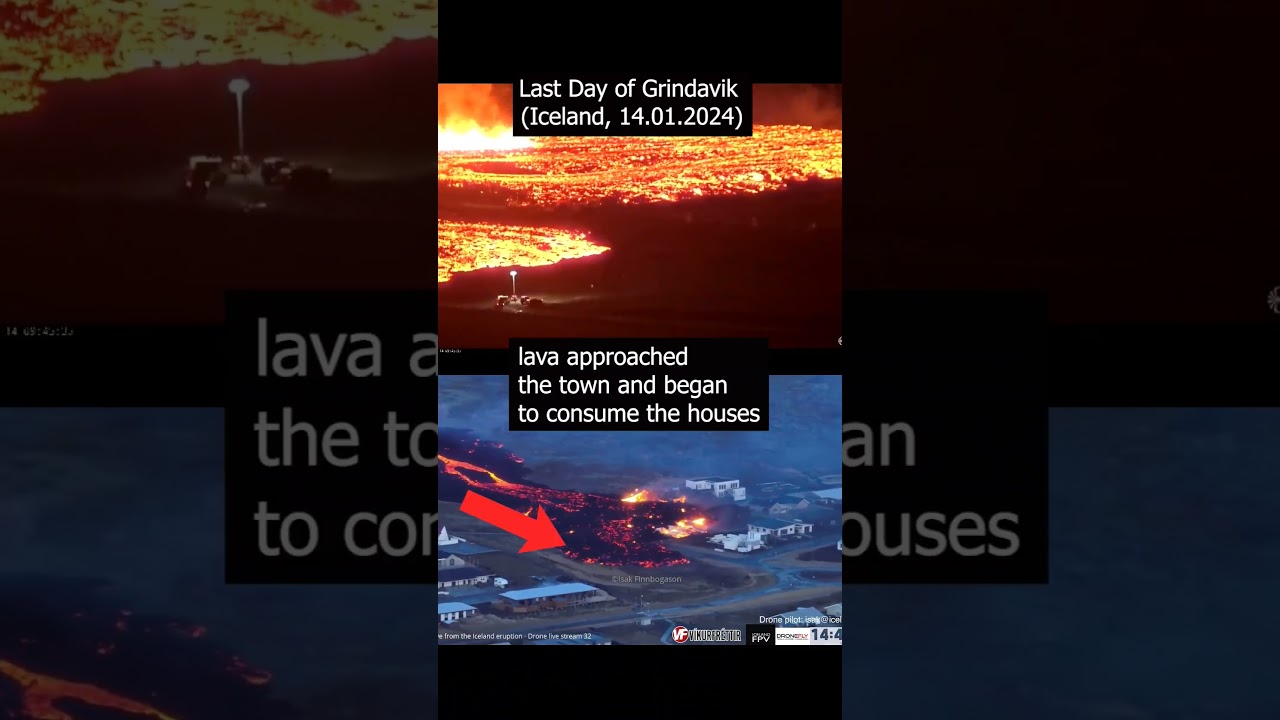 Volcano eruption in Grindavik, Icland. #iceland #grindavik #volcanoiceland  #volcano