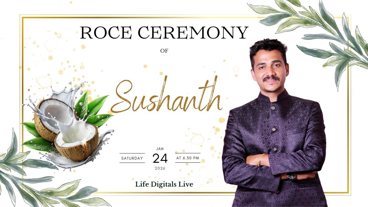 Roce Ceremony of Sushanth  || Watch Live