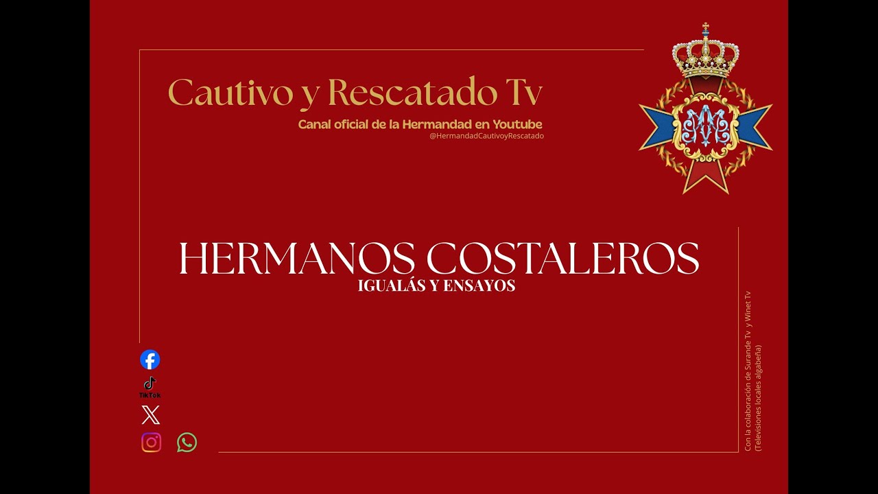 Igualá general Costaleros de la Hermandad del Cautivo y Rescatado 19 de enero de 2019.