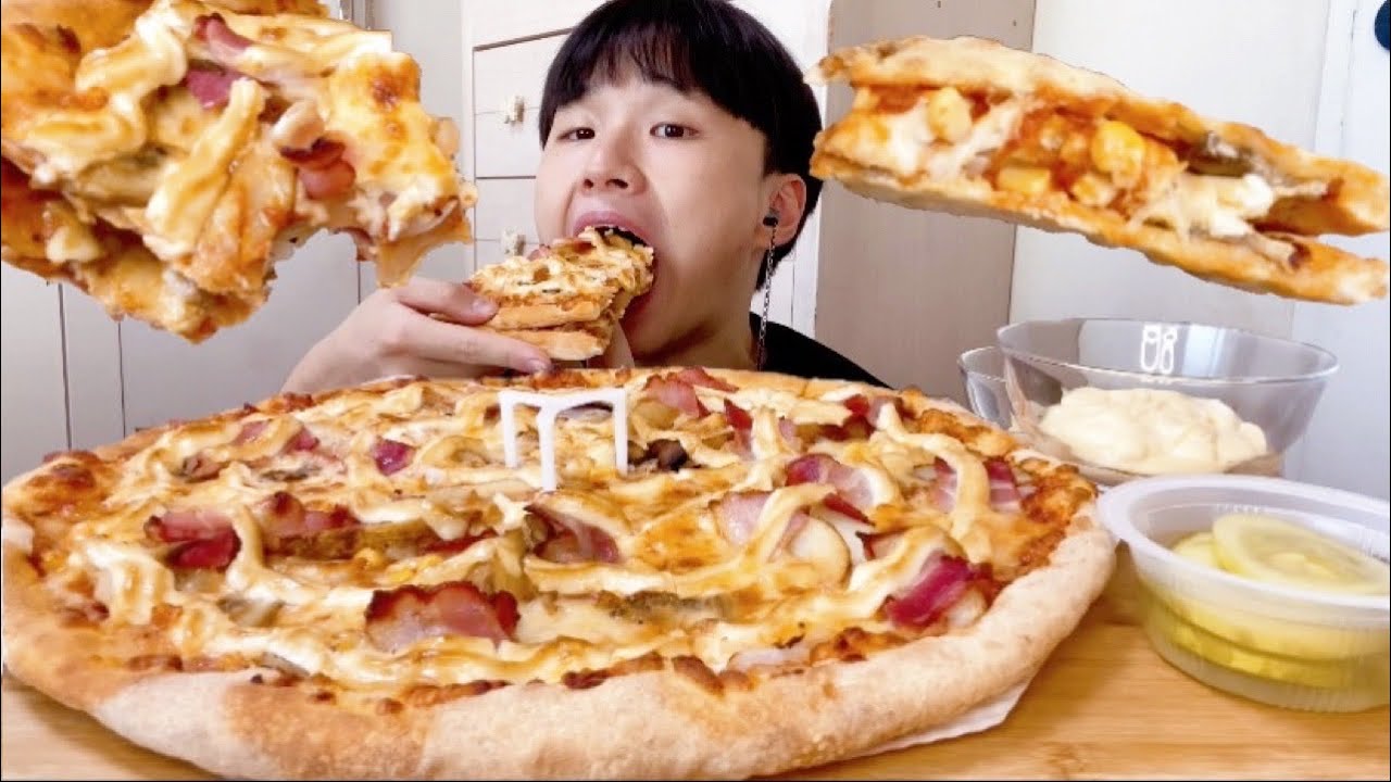 도미노피자 포테이토피자에 고소한 마요네즈 2번 추가해서 먹기! Domino's Pizza Mayonnaise Potato Pizz Mukbang