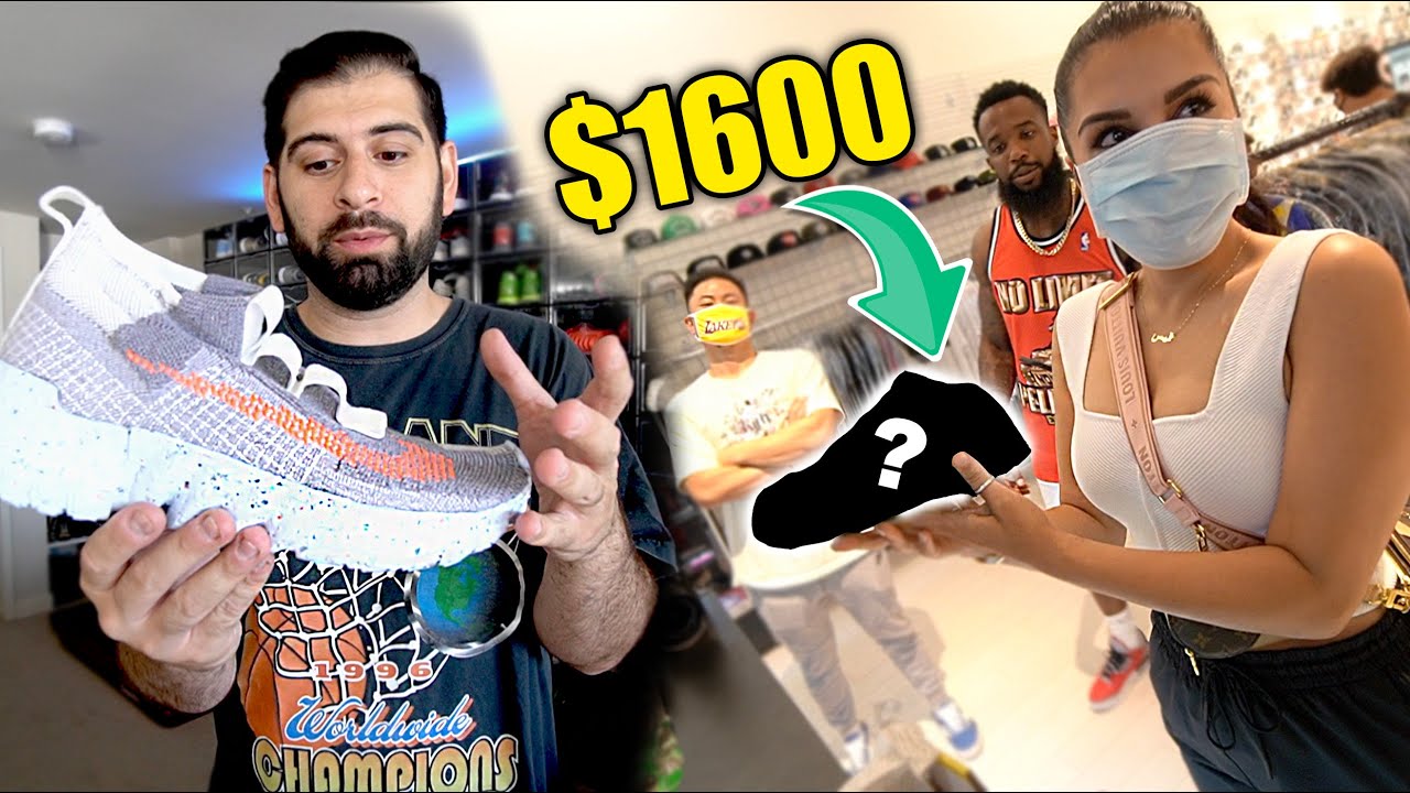 BUYING WIFE HYPED $1600 SNEAKERS + NIKE SPACE HIPPIE MADE OF TRASH??!!