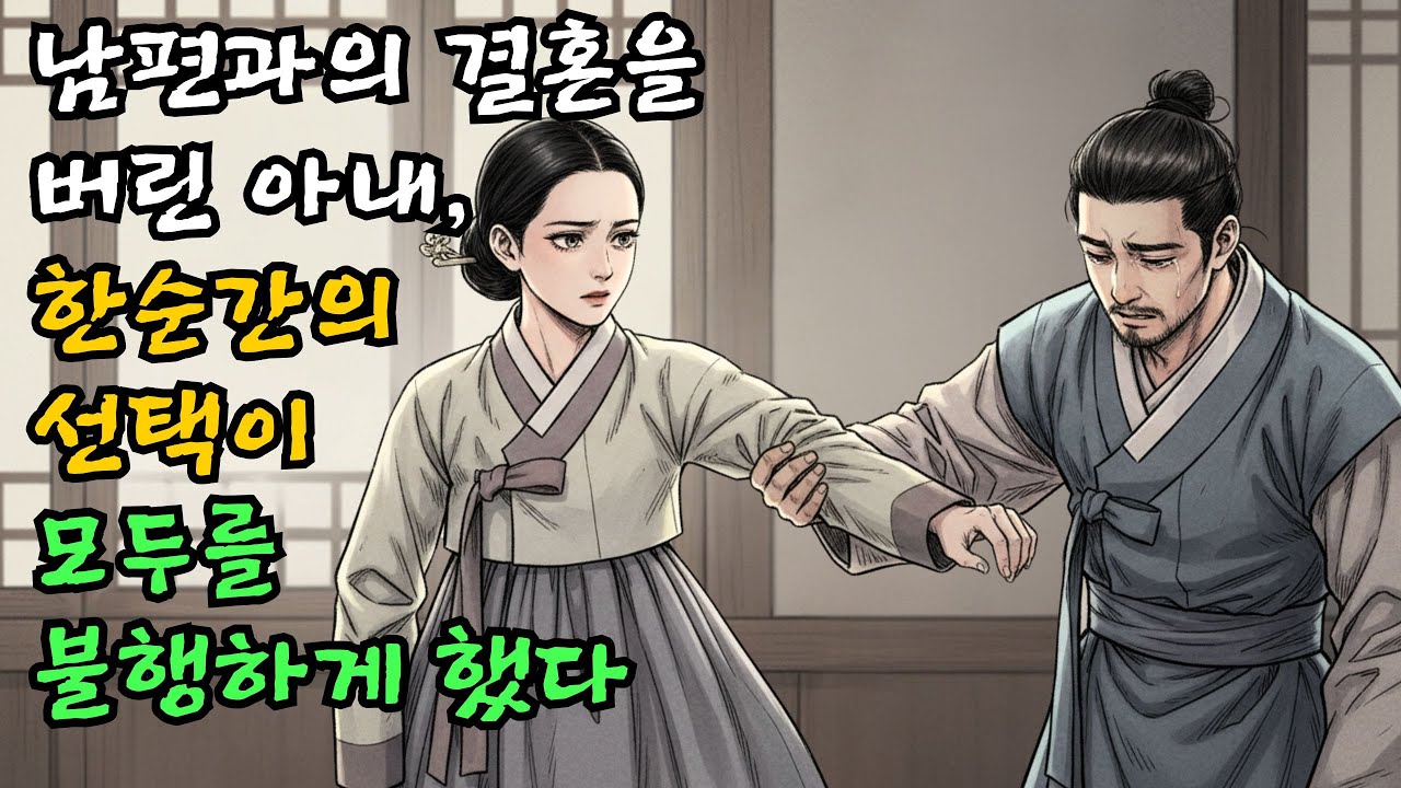 남편과의 결혼을 버린 아내, 한순간의 선택이 모두를 불행하게 했다| 야담 | 민담 | 전설 | 옛날이야기