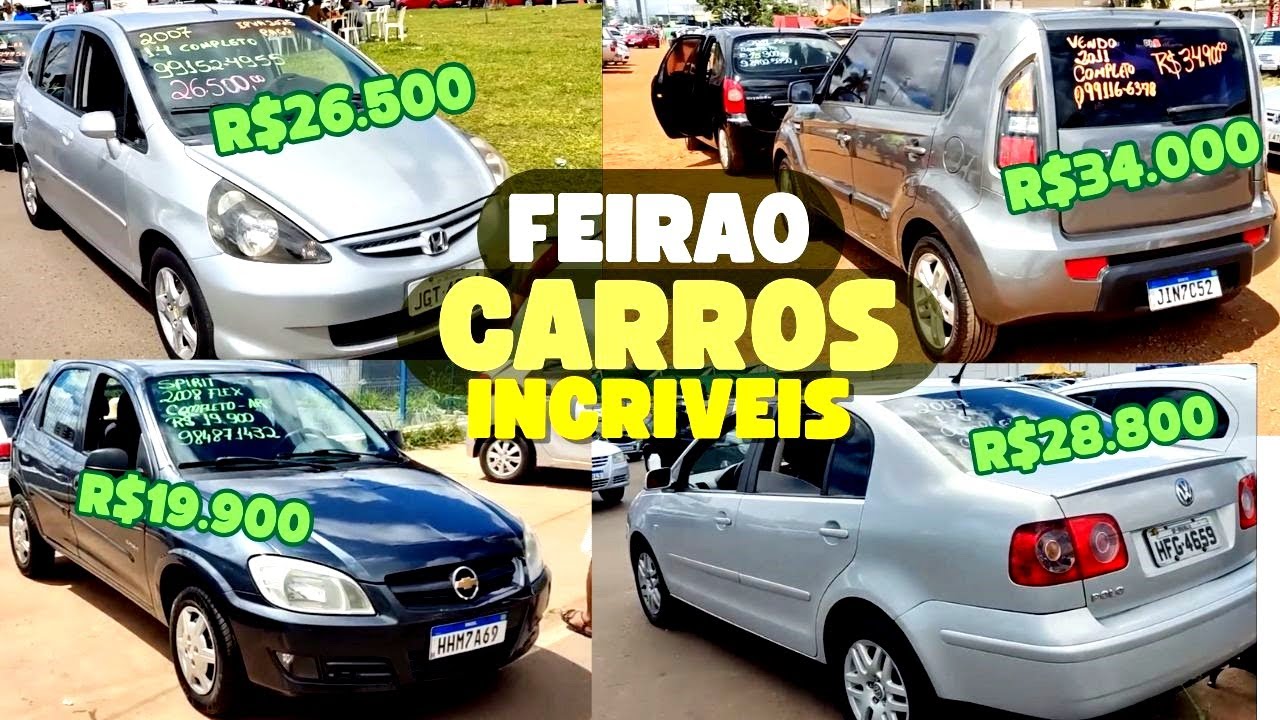 FEIRA CARROS USADOS💲12 MIL À 39 MIL💲 Preços BAIXOS! 🚗
