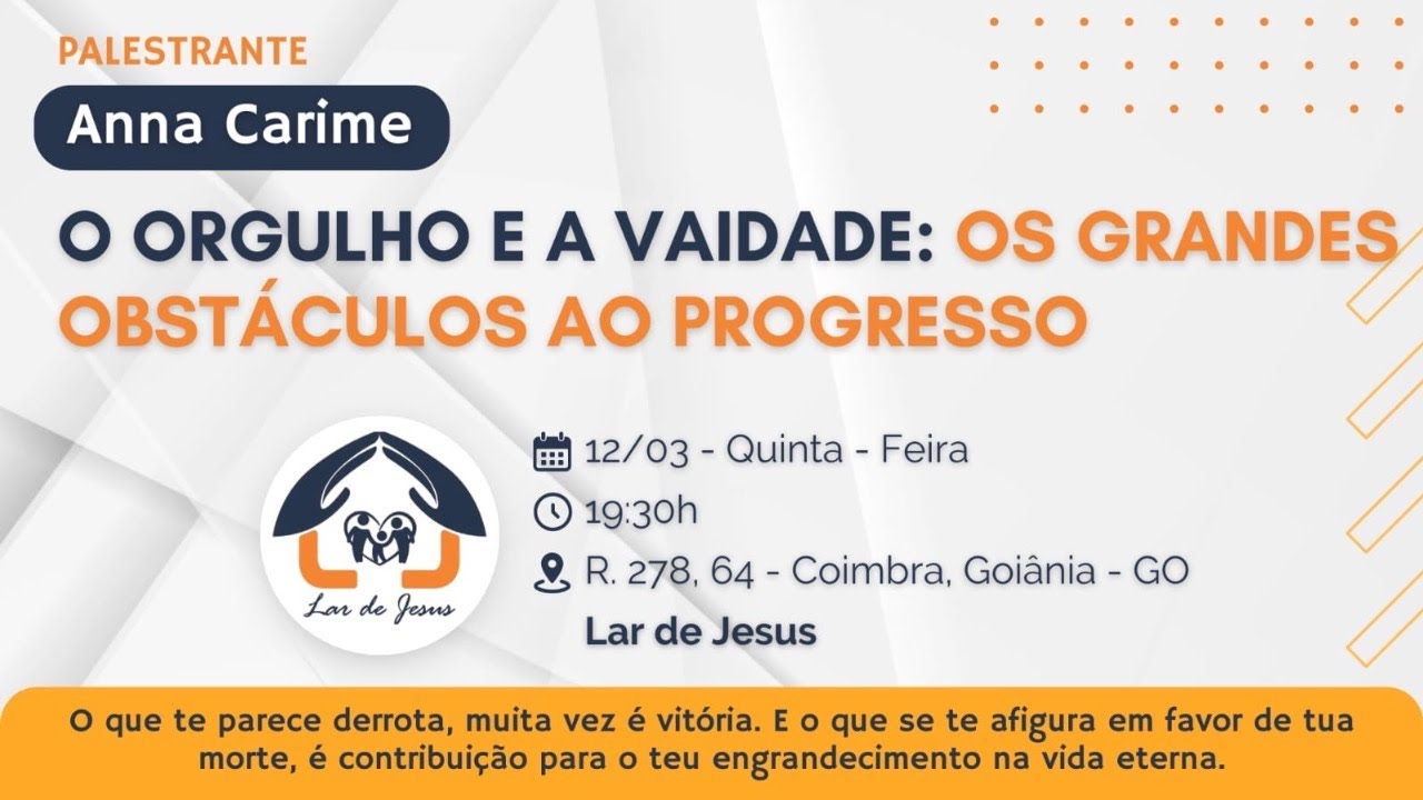 O orgulho e a vaidade: os grandes obstáculos ao progresso - com Anna Carine