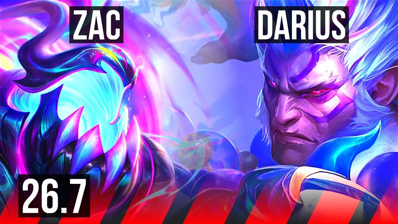 ZAC vs DARIUS (TOP) | EUW Master | 26.7