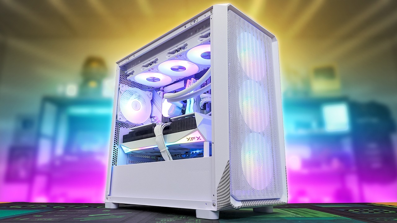 All White Ryzen 5 9600X + RX 9070 XT Gaming PC Build